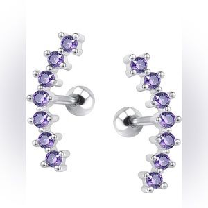 Purple cartridge earrings
